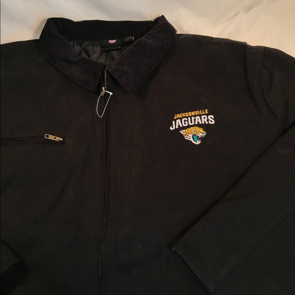 NWOT Men’s NFL Jacksonville Jaguars Small Logo Full Zip Tradesman Work Jacket XL - Picture 2 of 11